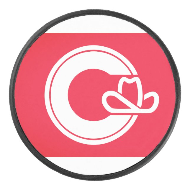 Disco De Hockey Bandera de Calgary, CANADÁ (Anverso)