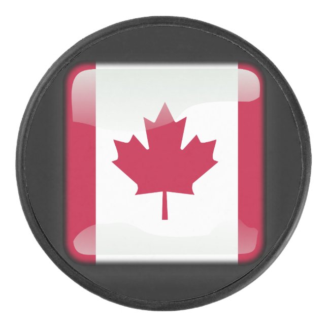Disco De Hockey Bandera de Canadá (Anverso)