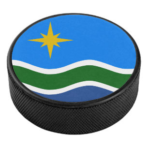 Disco De Hockey Bandera de Duluth, MN