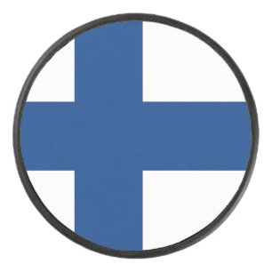 Disco De Hockey Bandera de Finlandia