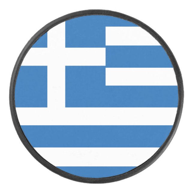 Disco De Hockey Bandera de Grecia (Anverso)