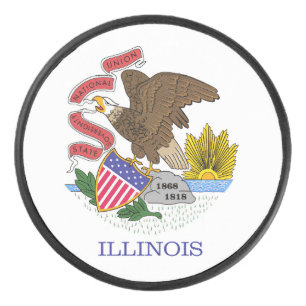 Disco De Hockey Bandera de Illinois