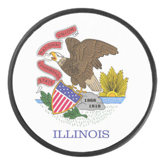 Disco De Hockey Bandera de Illinois