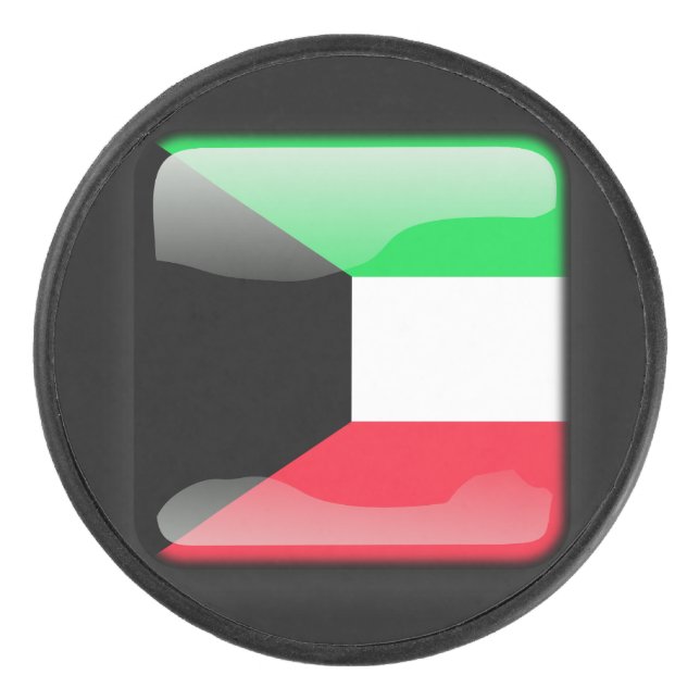 Disco De Hockey Bandera de Kuwait (Anverso)