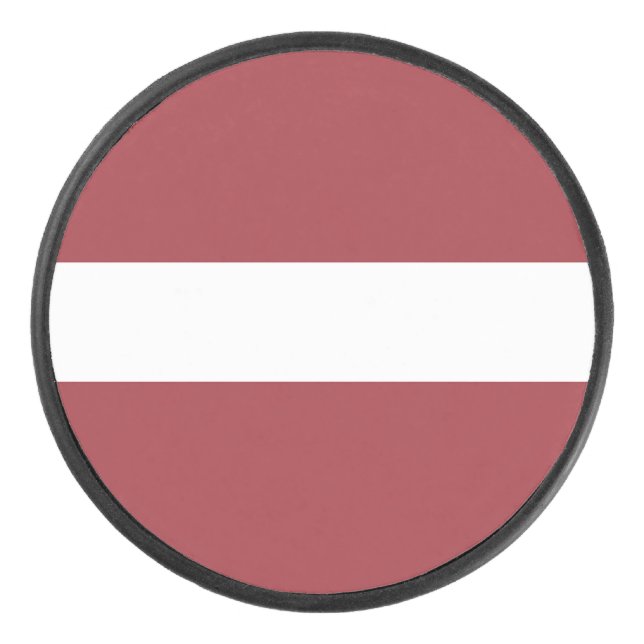 Disco De Hockey Bandera de Letonia (Anverso)