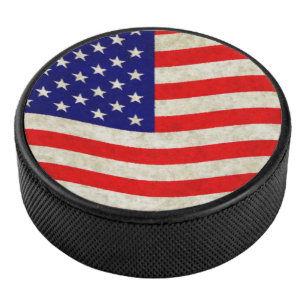Disco De Hockey Bandera de los Estados Unidos de América - gruñido
