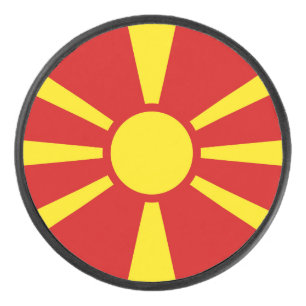 Disco De Hockey Bandera de Macedonia del Norte