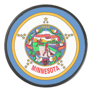Disco De Hockey Bandera de Minnesota
