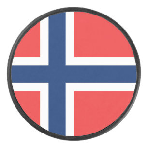Disco De Hockey Bandera de Noruega