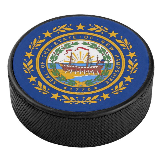 Disco De Hockey Bandera de Nuevo Hampshire (3/4)