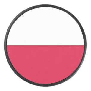 Disco De Hockey Bandera de Polonia