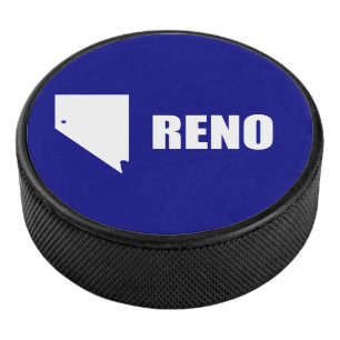Disco De Hockey Bandera de Reno, Nevada Hockey Puck