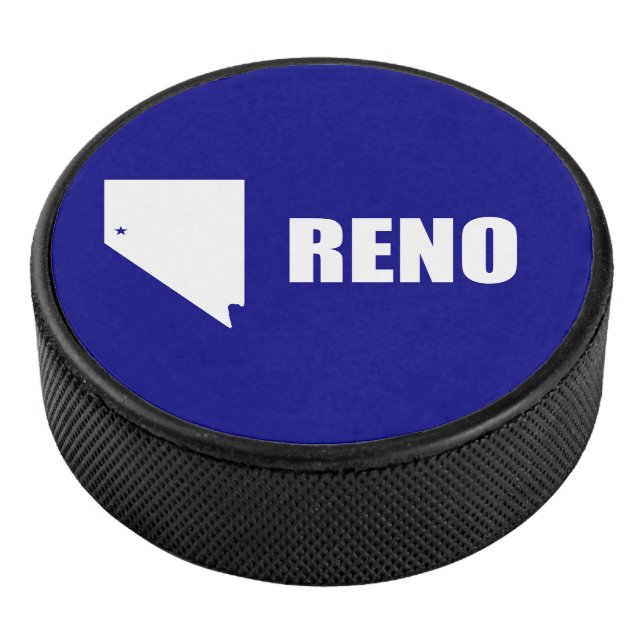 Disco De Hockey Bandera de Reno, Nevada Hockey Puck (3/4)
