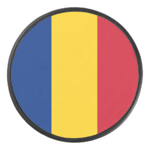 Disco De Hockey Bandera de Rumania