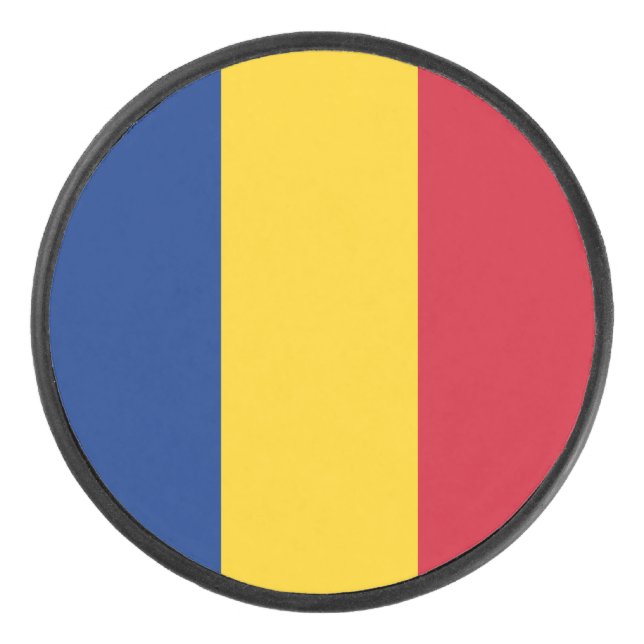 Disco De Hockey Bandera de Rumania (Anverso)