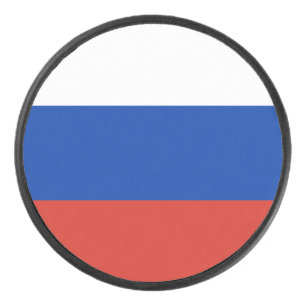 Disco De Hockey Bandera de Rusia