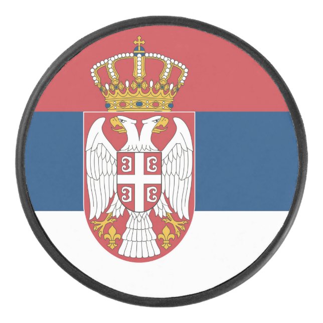 Disco De Hockey Bandera de Serbia (Anverso)