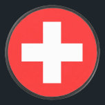 Disco De Hockey Bandera de Suiza<br><div class="desc">Bandera de Suiza</div>