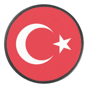 Disco De Hockey Bandera de Turquía