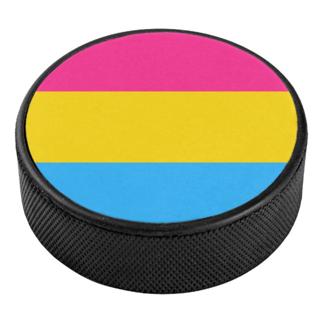 Disco De Hockey Bandera del orgullo pansexual LGBTQ (3/4)