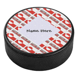 Disco De Hockey Bandera Groenlandesa Groenlandesa Personalizada en