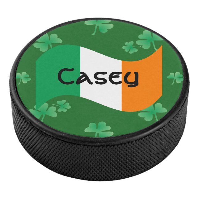 Disco De Hockey Bandera irlandesa con rocas de champú personalizad (3/4)