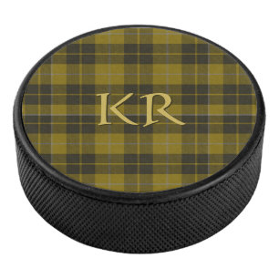Disco De Hockey Barclay Tartán con sus iniciales, Scottish Plaid