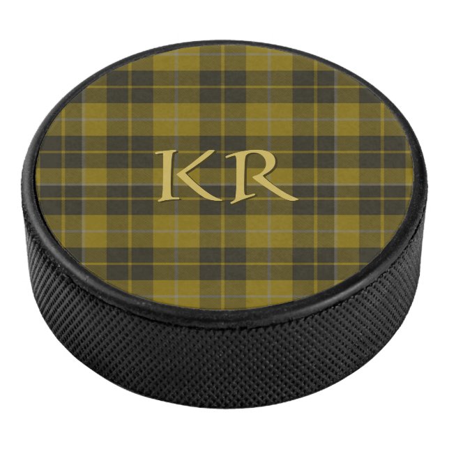 Disco De Hockey Barclay Tartán con sus iniciales, Scottish Plaid (3/4)