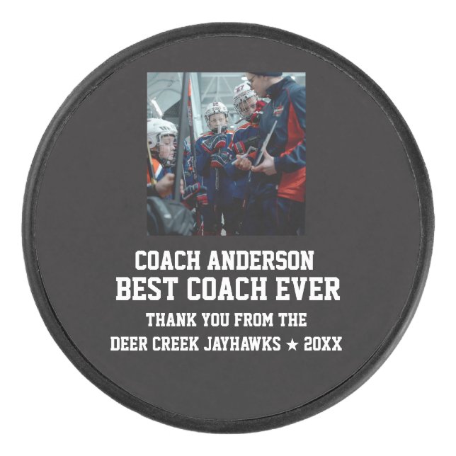 Disco De Hockey Best Coach Ever Sports Modern Thank You Unique (Anverso)