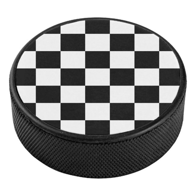 Disco De Hockey Black and White Checkered (3/4)