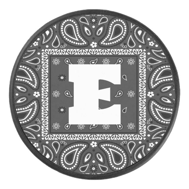 Disco De Hockey Black Paisley Bandana Birthday Hip Hop Rap Scarf (Anverso)