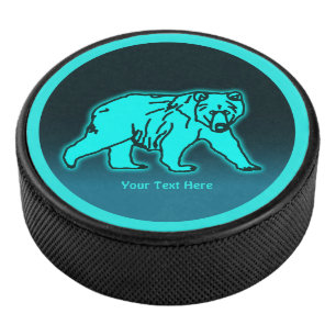 Disco De Hockey Blue Kodiak Bear