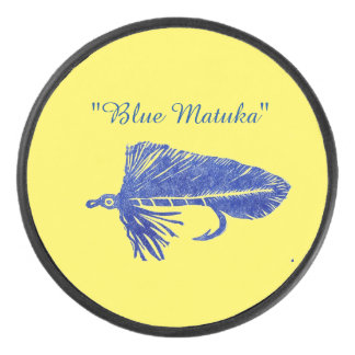 Disco De Hockey Blue Matuka streamer, fly fish, fly tying art