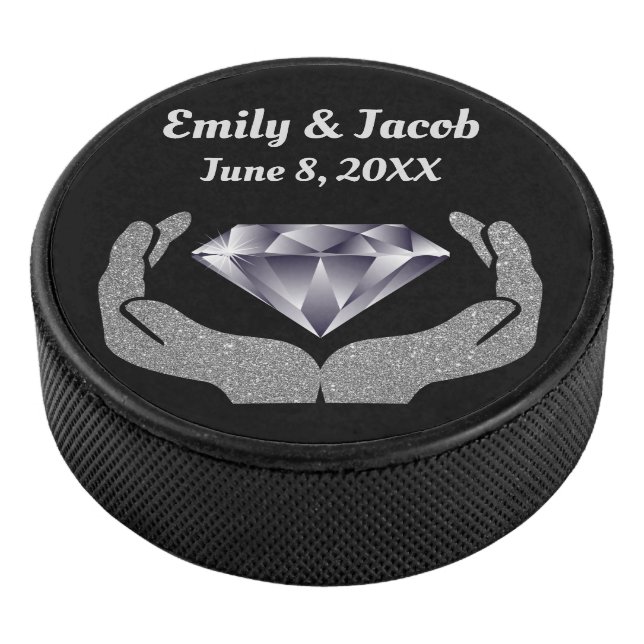 Disco De Hockey Boda de Manos de Diamante (3/4)