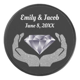 Disco De Hockey Boda Manos de Diamante