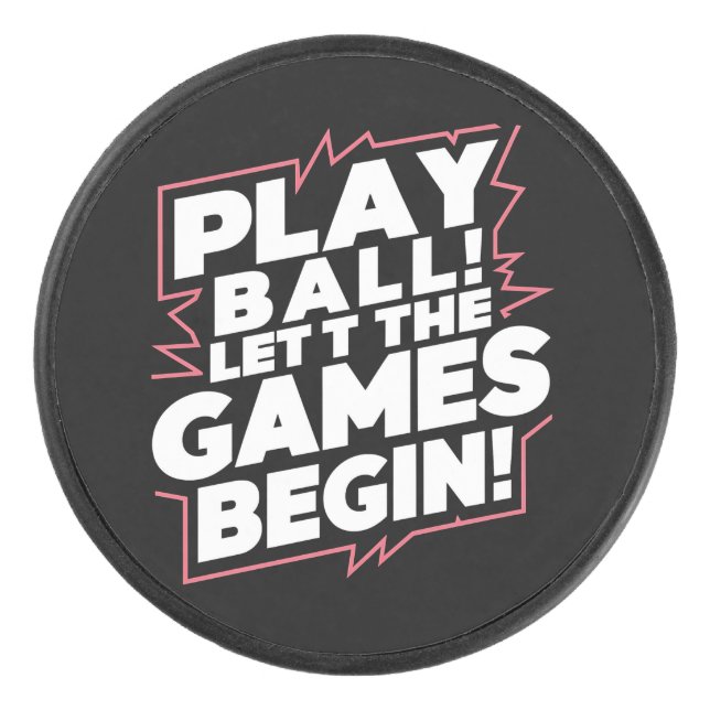 Disco De Hockey Bold Play Ball Sports Quote Art (Anverso)
