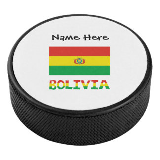 Disco De Hockey Bolivia Bandera Boliviana Personalizada