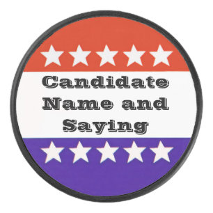 Disco De Hockey botón Político