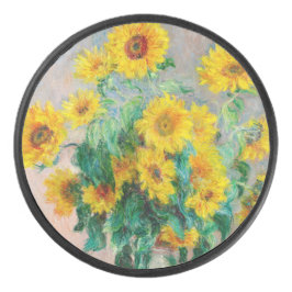 Disco De Hockey Bouquet de los girasoles Claude Monet