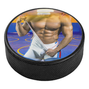 Disco De Hockey bulto muscular de hombre de SlipperyJoe's abdomina