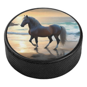 Disco De Hockey Caballo Palomino En La Playa,
