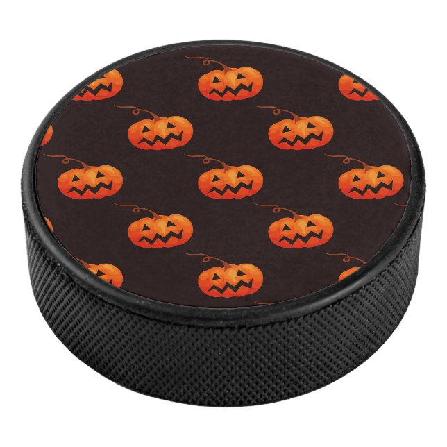 Disco De Hockey Calabazas De Halloween, Truco O Tratamiento De Cal (3/4)