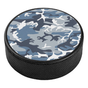 Disco De Hockey Camuflaje Azul Nieve Invernal, Militar, Ejército