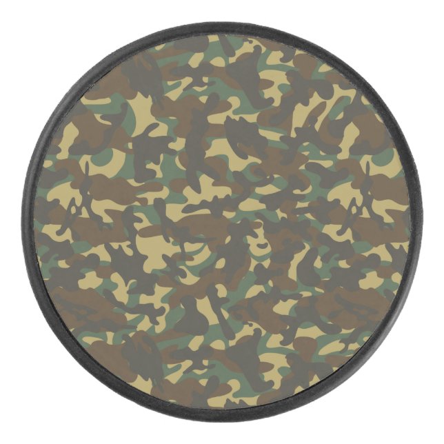 Disco De Hockey Camuflaje de bosque (Anverso)