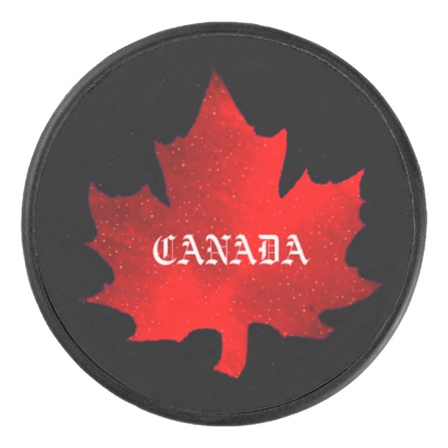 Disco De Hockey CANADÁ MAPLE LEAF Puck (Anverso)