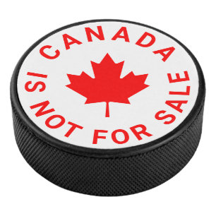Disco De Hockey Canadá no vende tipografía de hojas de arce rojas