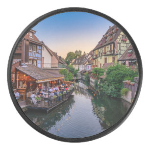 Disco De Hockey Canal de agua de flores de Alsacia Francia