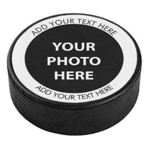 Disco De Hockey Cargar foto de imagen y añadir texto - Personaliza