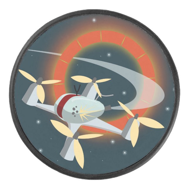 Disco De Hockey Carreras de drones (Anverso)