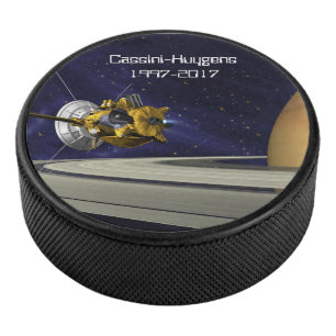 Disco De Hockey Cassini Huygens Saturn Misión